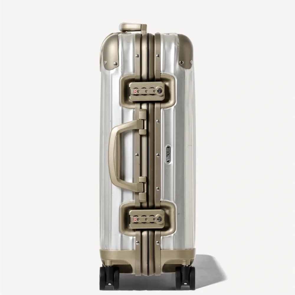 Silver and Gold Hard Shell Suitcase RIMOWA - Picture 3 of 5